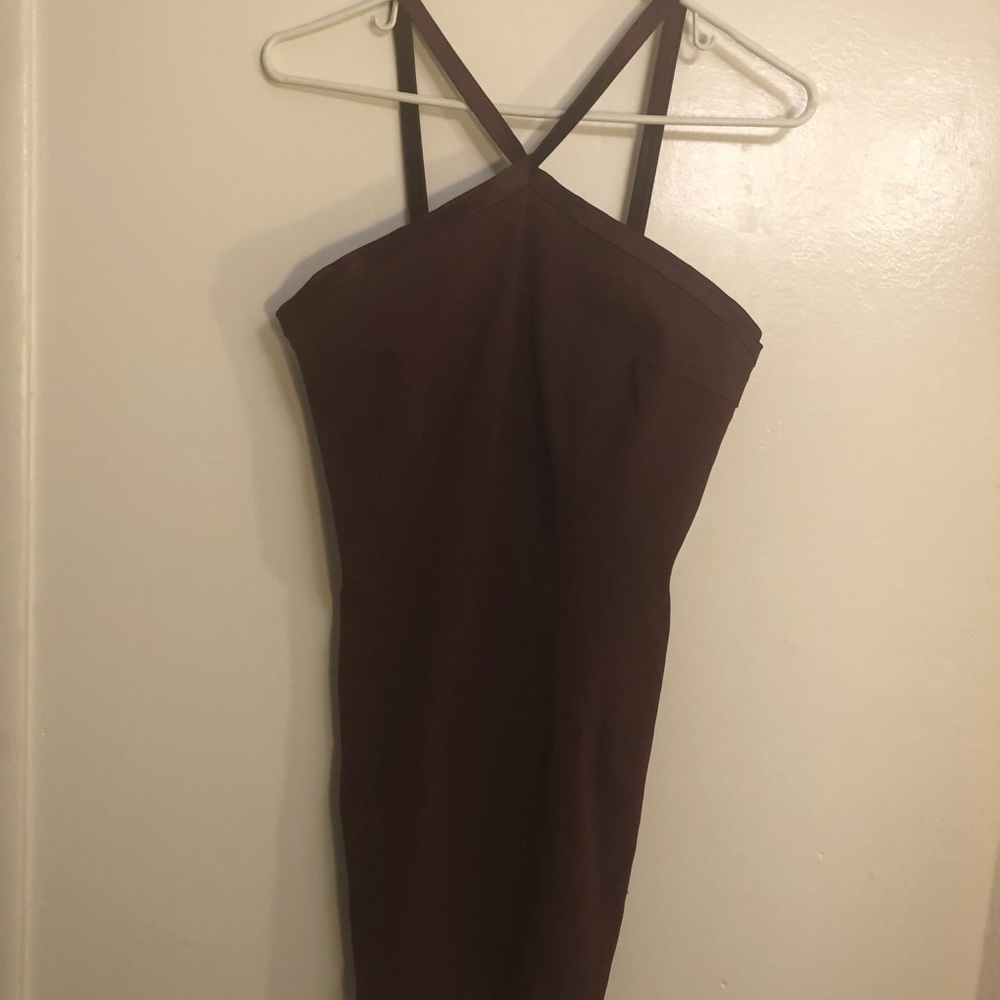 Mini burgundy dress